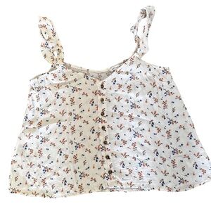 Floral Button-Up Tank Top